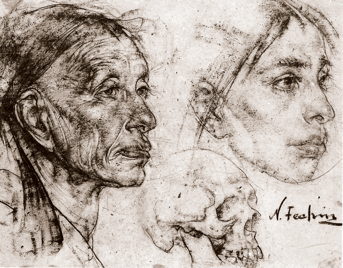  Nicolai Ivanovich Fechin —— 印第安人头像习作